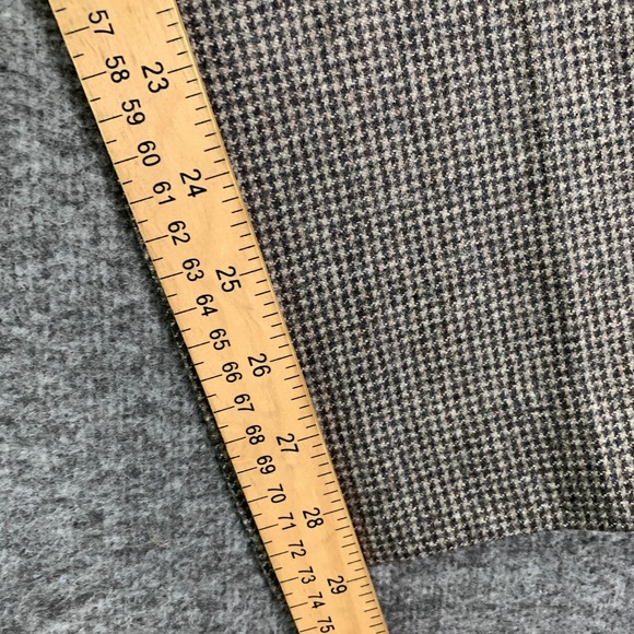 Suitsuppy Wool Pants Men 34x29 Brown Vitale Barberis Flannel Soho Houndstooth - Picture 7 of 13
